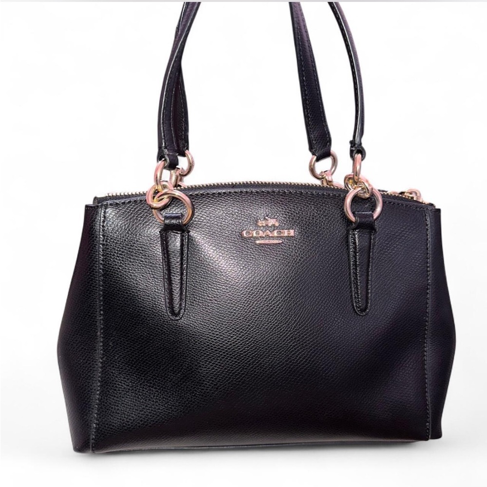 Coach Black Pebbled Leather Shoulder Bag